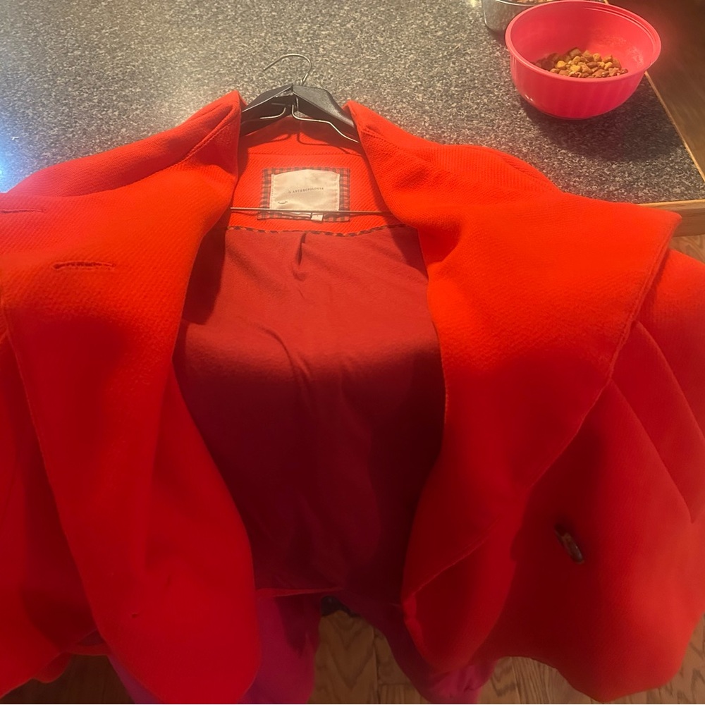 Anthropologie Vibrant Red Blazer